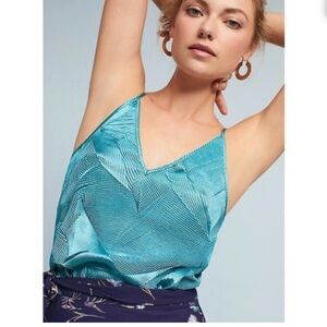 Anthropologie | Blue textured Sleeveless Camisole